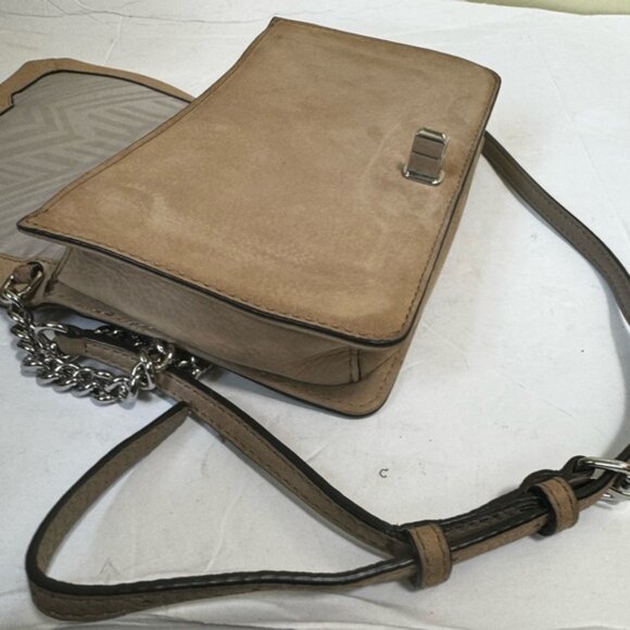 Rebecca Minkhoff Love Embroidered Floral Bag Nubuck Leather Crossbody Shoulder - Picture 12 of 16